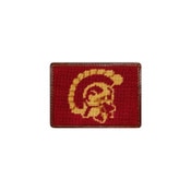 USC Trojans Cardinal Tommy Embroidered Leather Credit Card Wallet